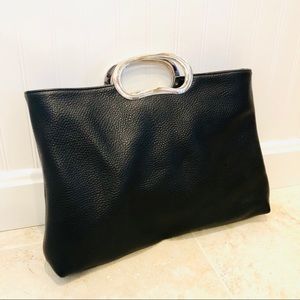 Charming Charlie Black Clutch/Cross Body Bag Purse